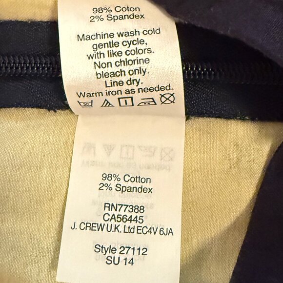 JCrew Navy Pineapple Mini Skirt Size 6 - Picture 4 of 4